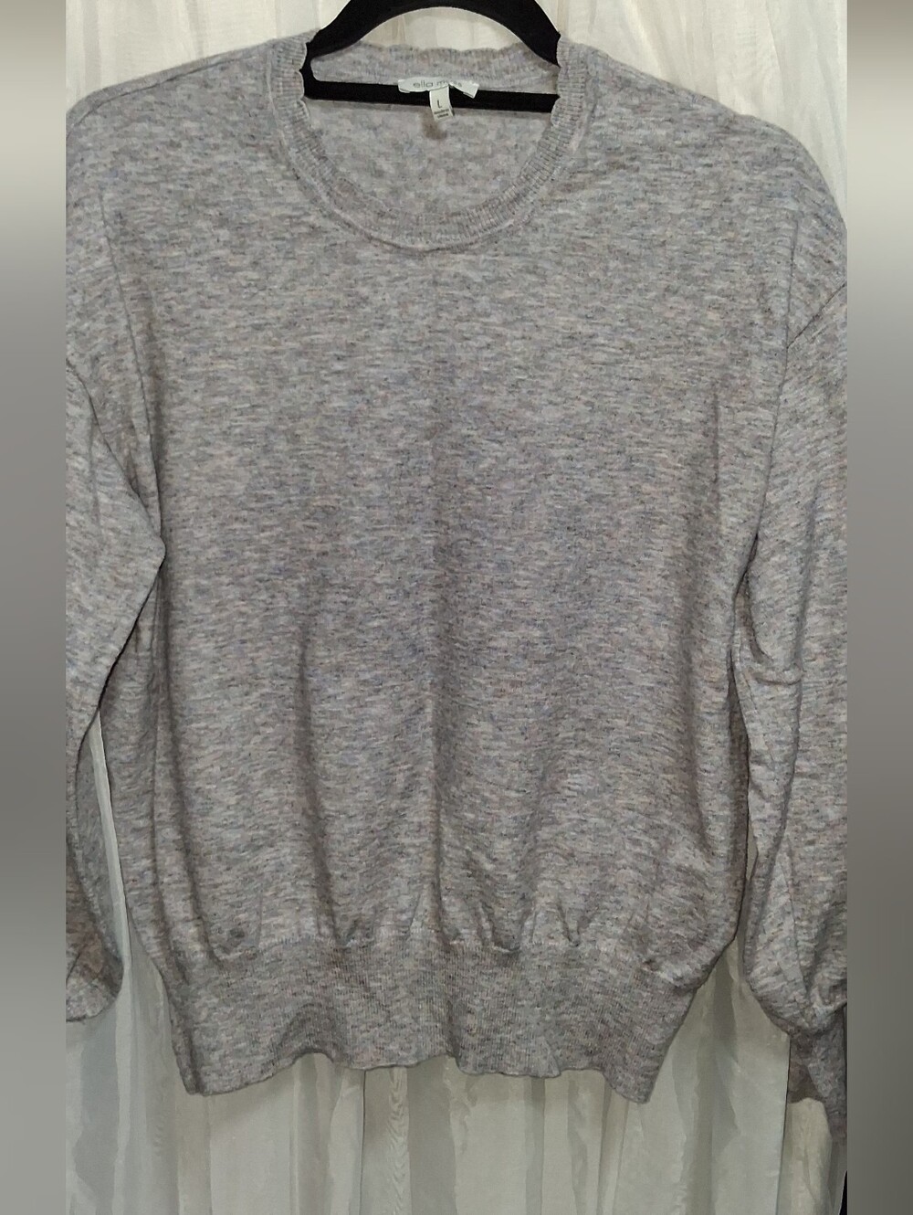 Ella Moss Lilac Puff Sleeve Sweater Size Junior Large